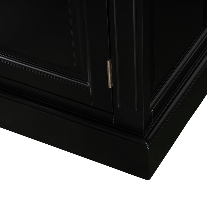 Hamptons Halifax 3 Bay Buffet and Hutch Bookcase with Ladder