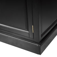 French Provincial Casement Double Glass Door Display Buffet and Hutch Cabinet Bookcase