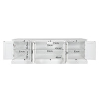French Provincial Rustic Charm Glass-Door TV Entertainment Unit