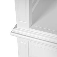 Hamptons Halifax 3 Bay Buffet and Hutch Bookcase with Ladder