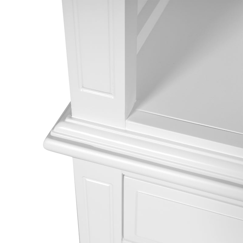 Hamptons Halifax 3 Bay Buffet and Hutch Bookcase with Ladder