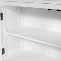 Hamptons Halifax 3 Bay Buffet and Hutch Bookcase with Ladder