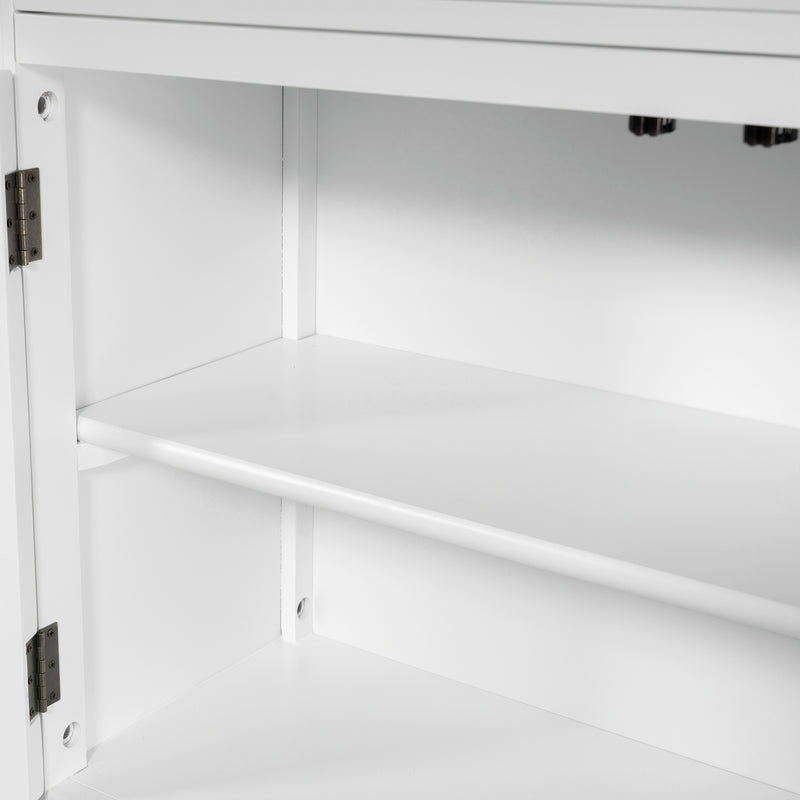 Hamptons Halifax 3 Bay Buffet and Hutch Bookcase with Ladder