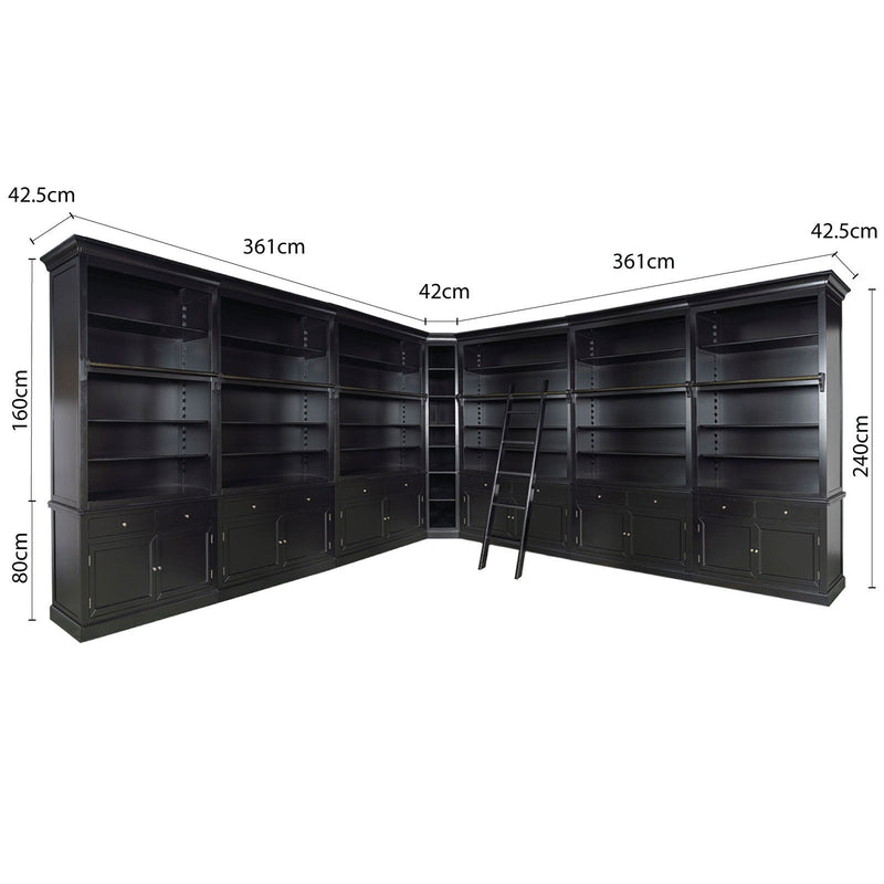 Hamptons Halifax Modular Wall Hutch & Buffet with Corner Cabinet (Pre-order extra $1000 Early Bird discount)