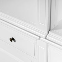 Hamptons Halifax 3 Bay Buffet and Hutch Bookcase with Ladder