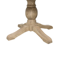 French Provincial Farmhouse 140-180cm Pedestal Extendable Round Dining Table Elm wood