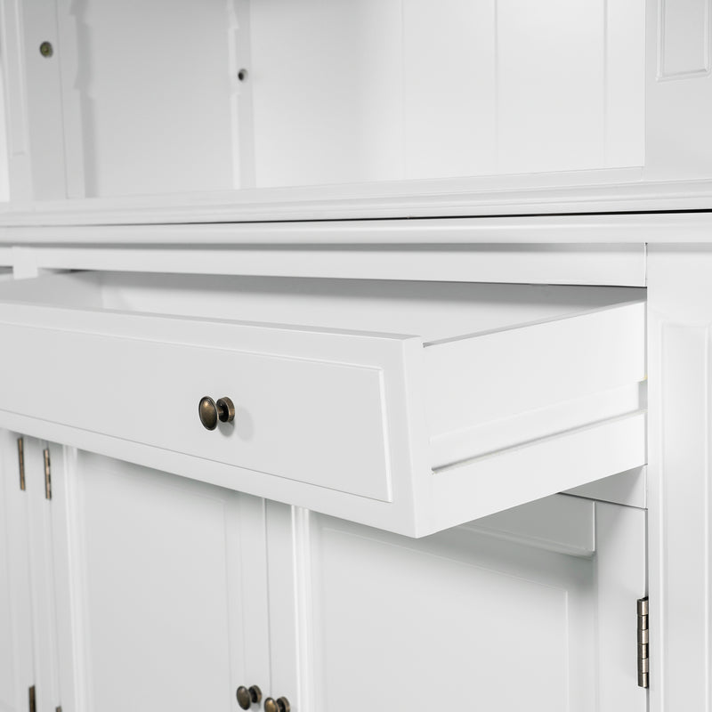 Hamptons Halifax 3 Bay Buffet and Hutch Bookcase with Ladder