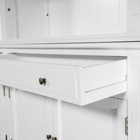 Hamptons Halifax 3 Bay Buffet and Hutch Bookcase with Ladder