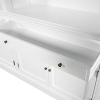 Hamptons Halifax 3 Bay Buffet and Hutch Bookcase with Ladder