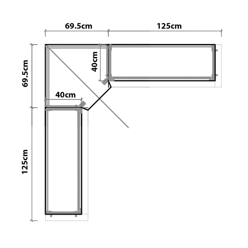 Hamptons Halifax Modular Wall Hutch & Buffet with Corner Cabinet (Pre-order extra $1000 Early Bird discount)