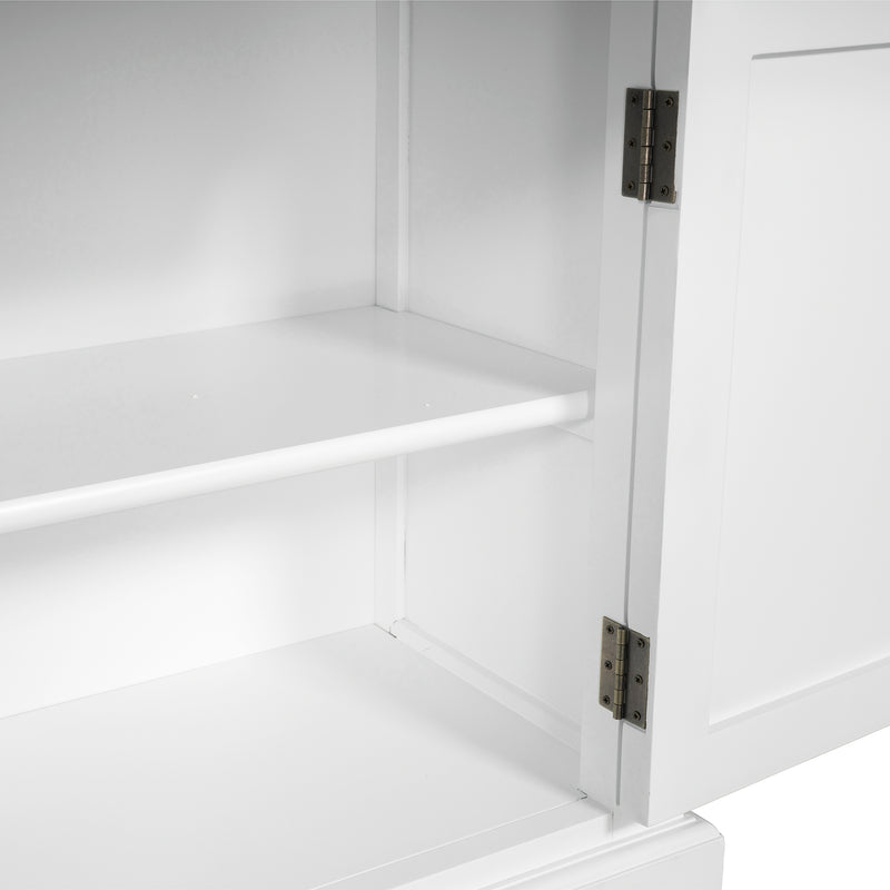 Hamptons Halifax 3 Bay Buffet and Hutch Bookcase with Ladder