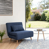 Contemporary Modern Siesta 1.5 Seater Versatile linen Lounge Sofa Bed