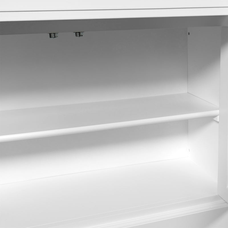 Hamptons Halifax 3 Bay Buffet and Hutch Bookcase with Ladder