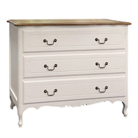 French Provincial Louis 3 Drawer Chest Cabinet