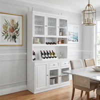 Hamptons Halifax Kitchen Pantry Glass Display Buffet and Wine Cabinet