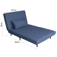 Contemporary Modern Siesta 1.5 Seater Versatile linen Lounge Sofa Bed