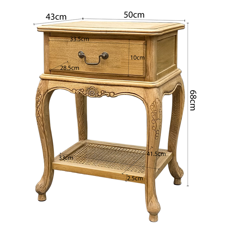 French Provincial Provence Bedside Lamp Table