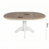 French Provincial Louis Extendable Round Dining Table