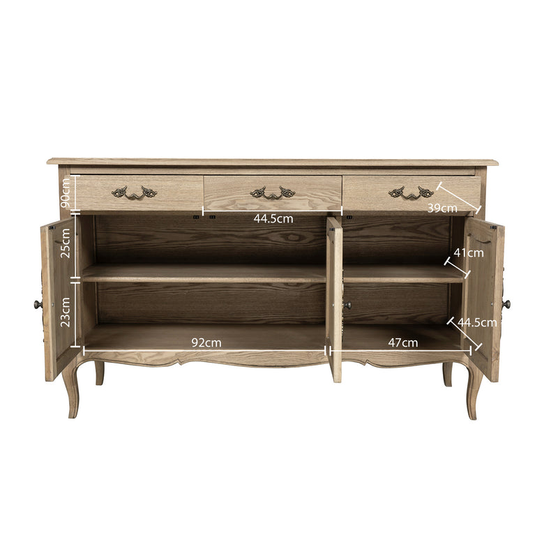 French Provincial Provence Sideboard Buffet