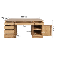 Hamptons Halifax 180cm Timber Executive Desk