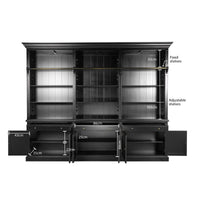Hamptons Halifax 3 Bay Buffet and Hutch Bookcase with Ladder