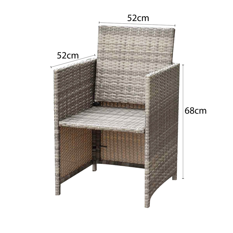 Outdoor Living Havana Wicker Rattan Dining Chair with cushion