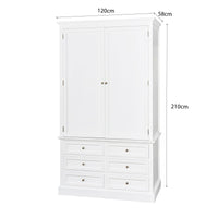 Hamptons Halifax 6 Drawer Wardrobe