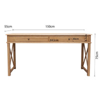 Hamptons Halifax Side Cross Console Hall Table / Study Desk