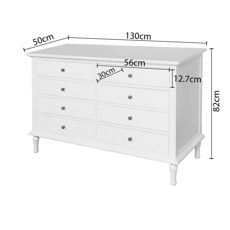 Hamptons Heritage 6-Drawer Tallboy Dresser