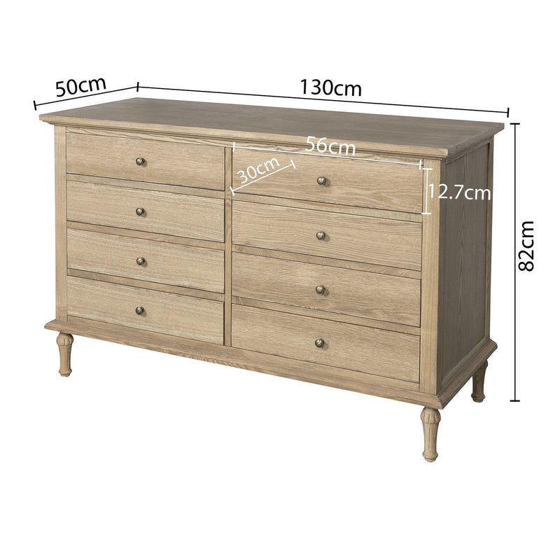 Hamptons Heritage 6-Drawer Tallboy Dresser
