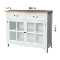 Hamptons Sorrento 2 Glass Door Small Sideboard Buffet