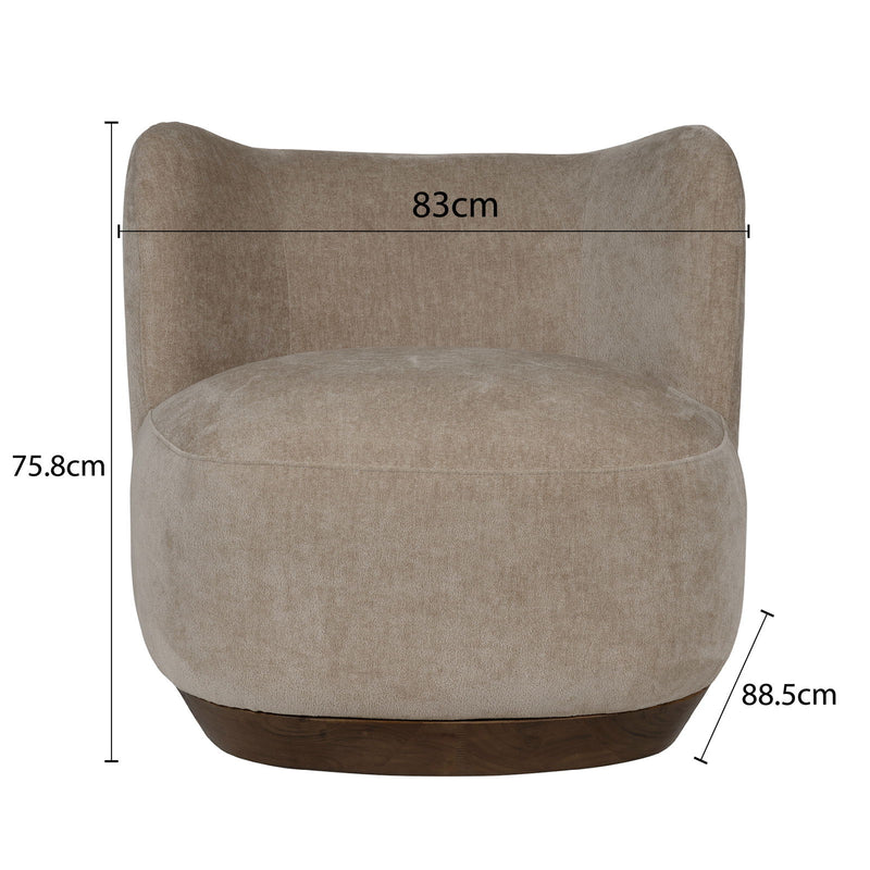 Cozy Modern Tulip Blossom Swivel Upholstered Accent Chair