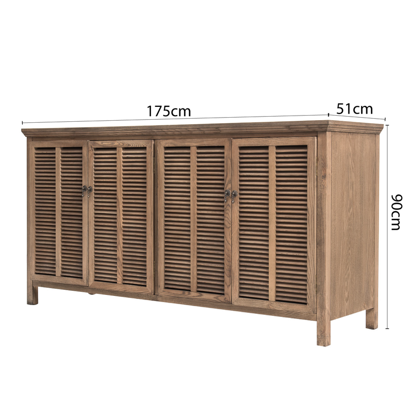 Hamptons Louvre Buffet Sideboard Cabinet