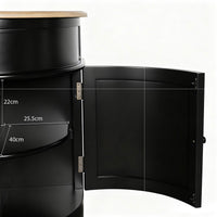 Hamptons Coastal Curve Sideboard Buffet & Ash Top Console Cabinet