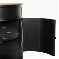 Hamptons Coastal Curve Ash Top Sideboard Buffet & Two Drawers Console Cabinet