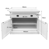 Hamptons Halifax 2 Door Buffet Sideboard Cabinet