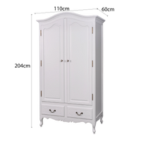 French Provincial Louis 2 Drawer Wardrobe