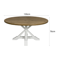 Hamptons Sorrento Round Trestle Dining Table