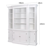 Hamptons Halifax Buffet and Hutch Furniture Bookcase Cabinet