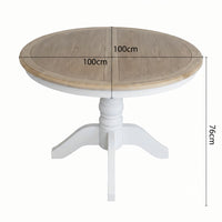 French Provincial Louis Extendable Round Dining Table