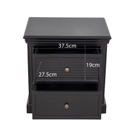 Hamptons Coastal Seaside 2 Drawer Bedside Table(Upgraded Height)