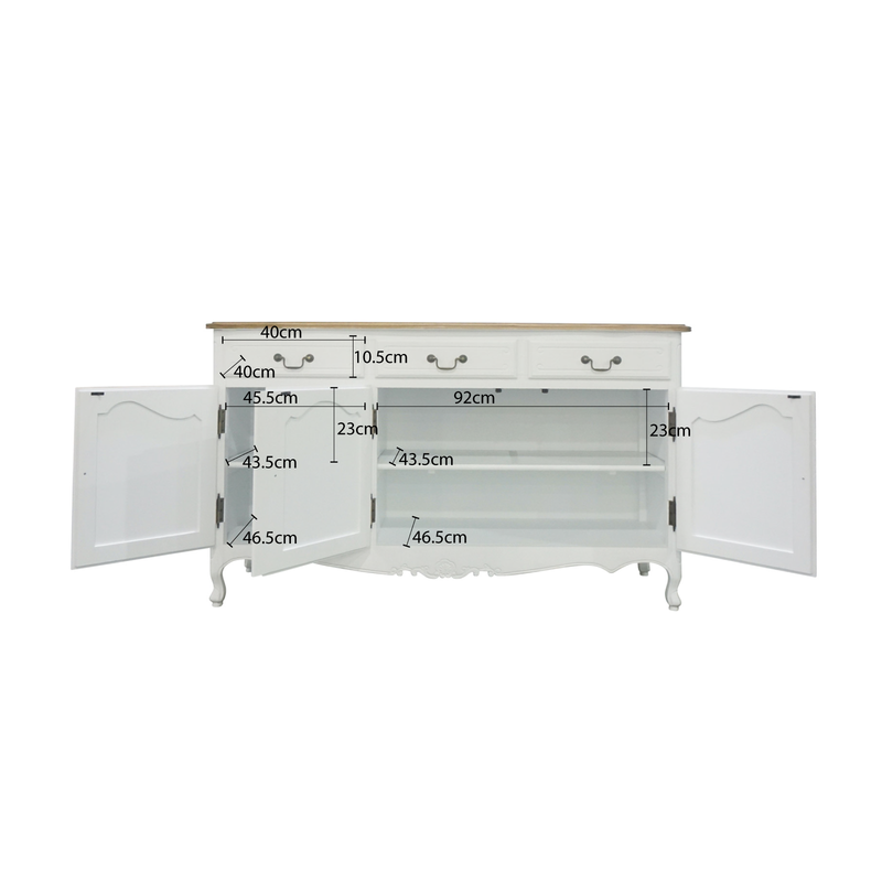 French Provincial Louis Vintage Buffet Cabinet