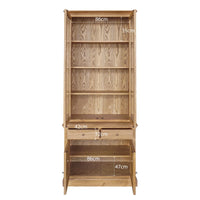Hampton Halifax 2 Glass Door Hutch Display and Buffet Cabinet Bookcase Cupboard
