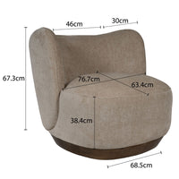 Cozy Modern Tulip Blossom Swivel Upholstered Accent Chair