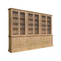 Hampton Halifax 2 Glass Door Hutch Display and Buffet Cabinet Bookcase Cupboard