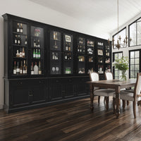 Hamptons Halifax Glass Door Hutch Modular Display Buffet Cabinet Bookcase Cupboard