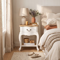 French Provincial Provence Bedside Lamp Table
