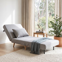 Contemporary Modern Siesta 1.5 Seater Versatile linen Lounge Sofa Bed