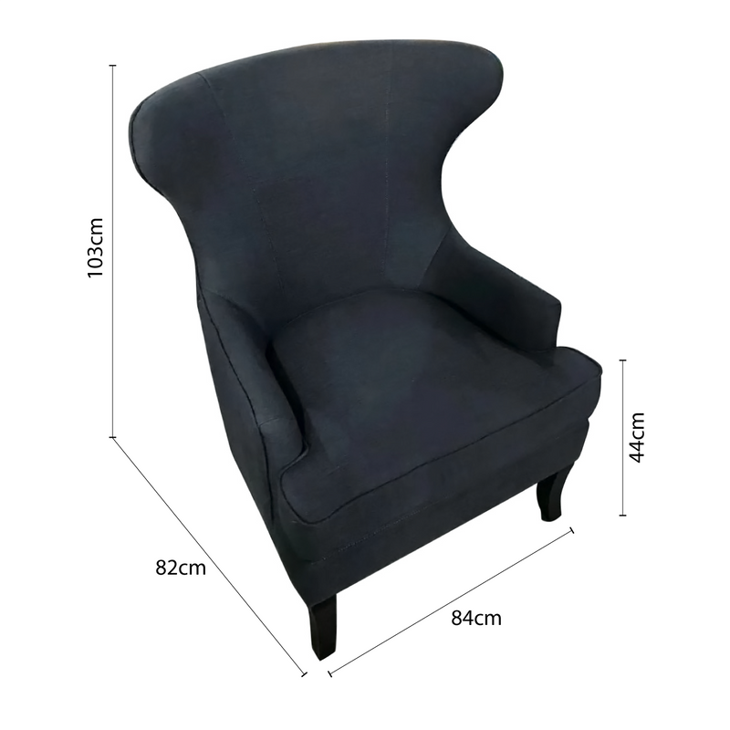 Contemporary Modern Lexter Upholstered Wingback Lounge Armchair Sofa