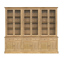 Hampton Halifax 2 Glass Door Hutch Display and Buffet Cabinet Bookcase Cupboard
